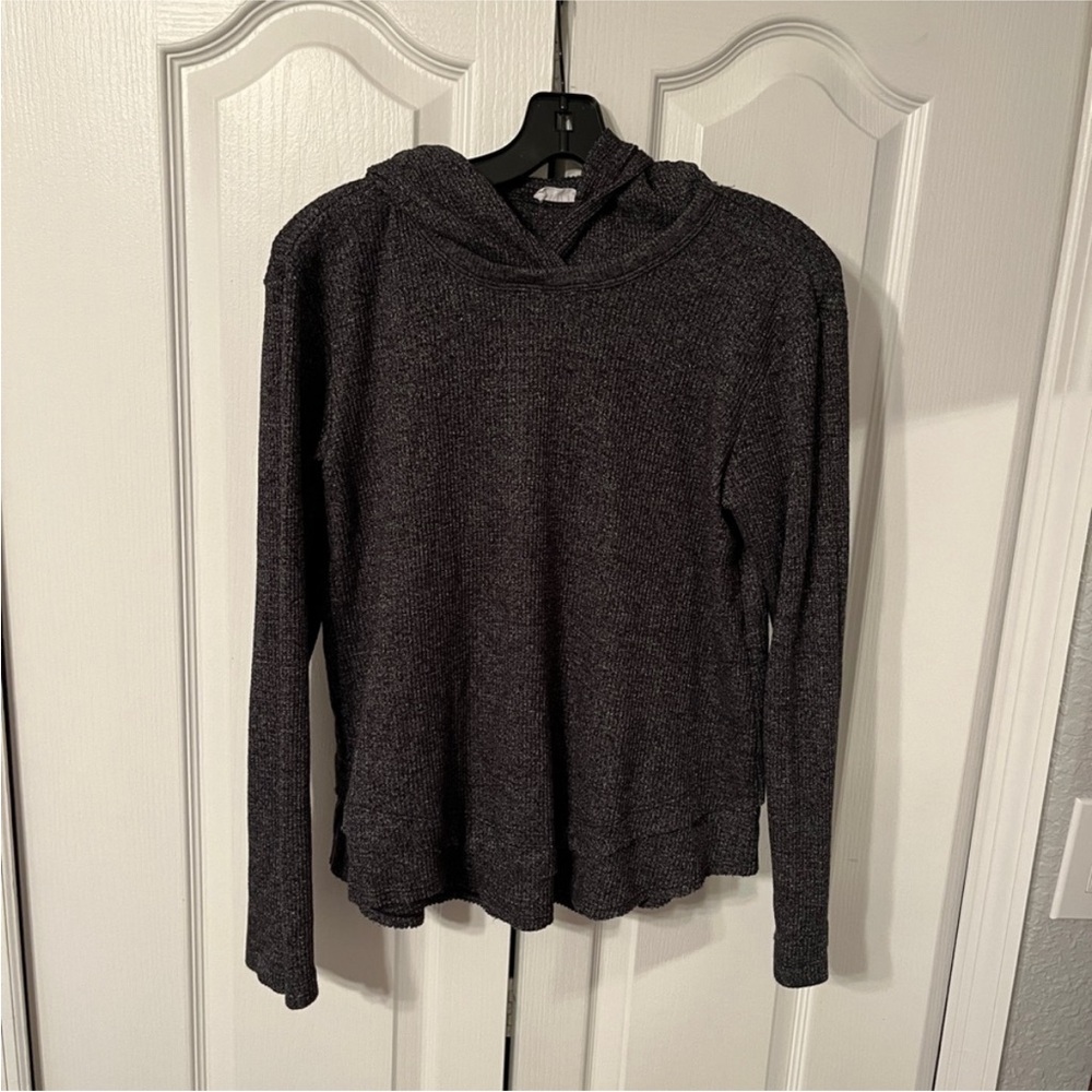 Wilt Women’s Hooded Shirt Pullover Gray Long Sleeve Size Small Hoodie